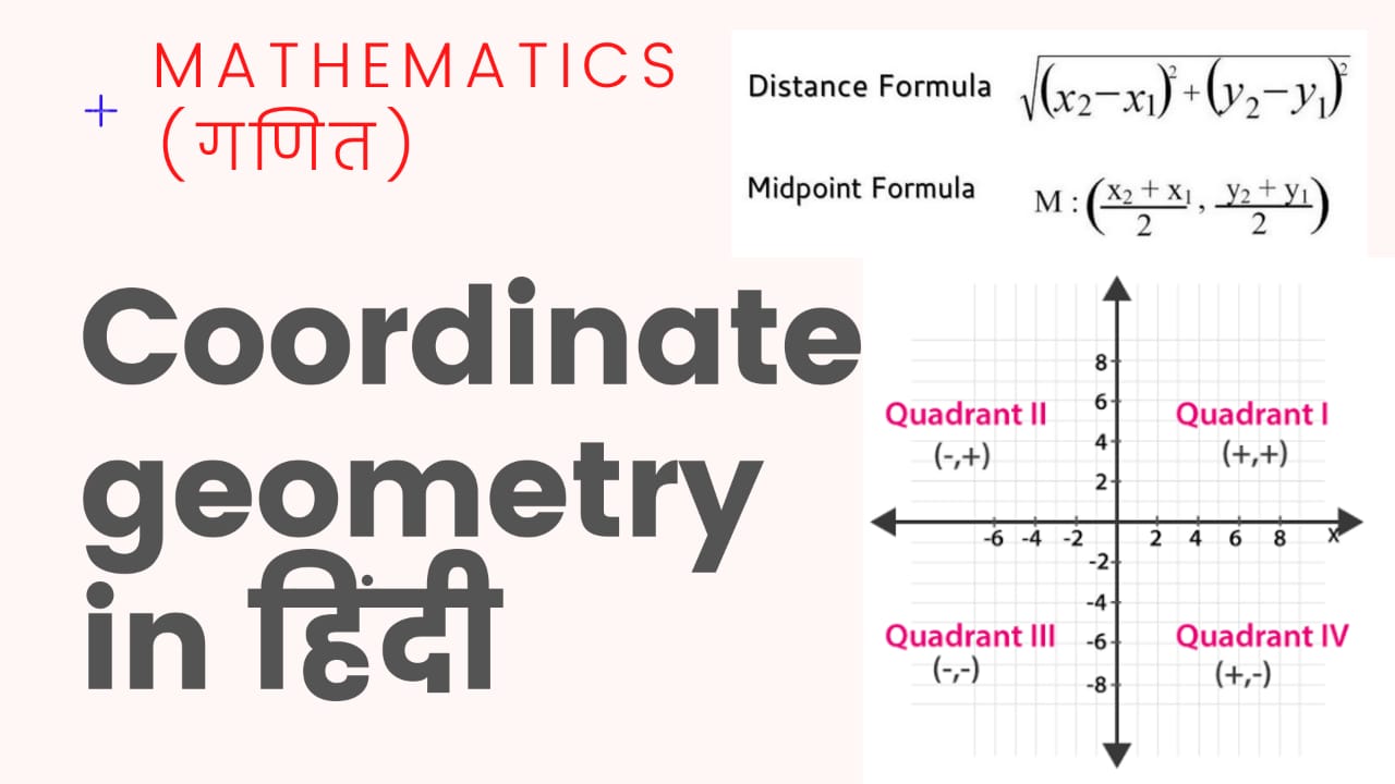 Coordinate geometry in Hindi | निर्देशांक ज्यामिति , परिभाषा एवं फ़ॉर्मूला